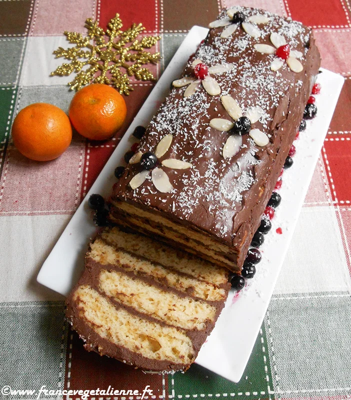 Génoise vegan pour bûche de Noël