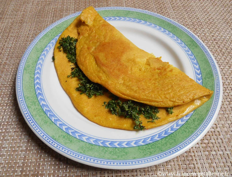 Omelette végétale (végétalien, vegan)