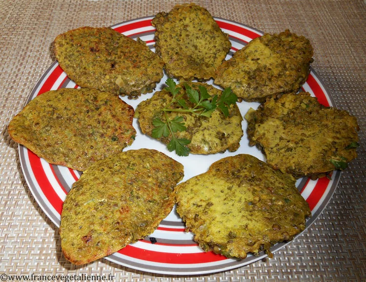 Galettes de lentilles (végétalien, vegan)