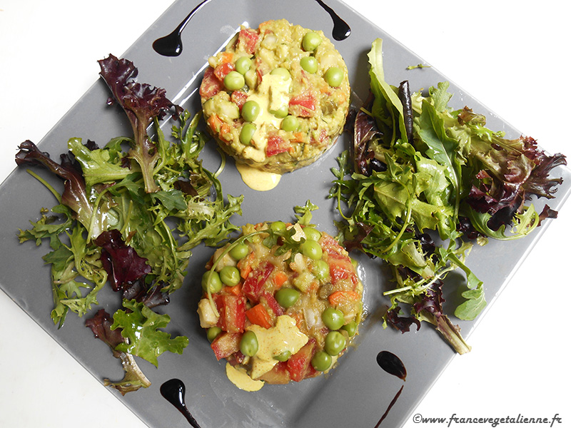Tartare de légumes croquants (végétalien, vegan)