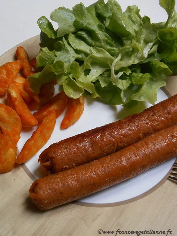 Saucisses de tofu et champignons (vegan)