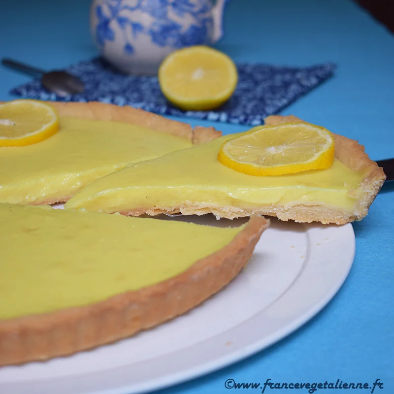 Tarte au citron crémeuse (végétalien, vegan)