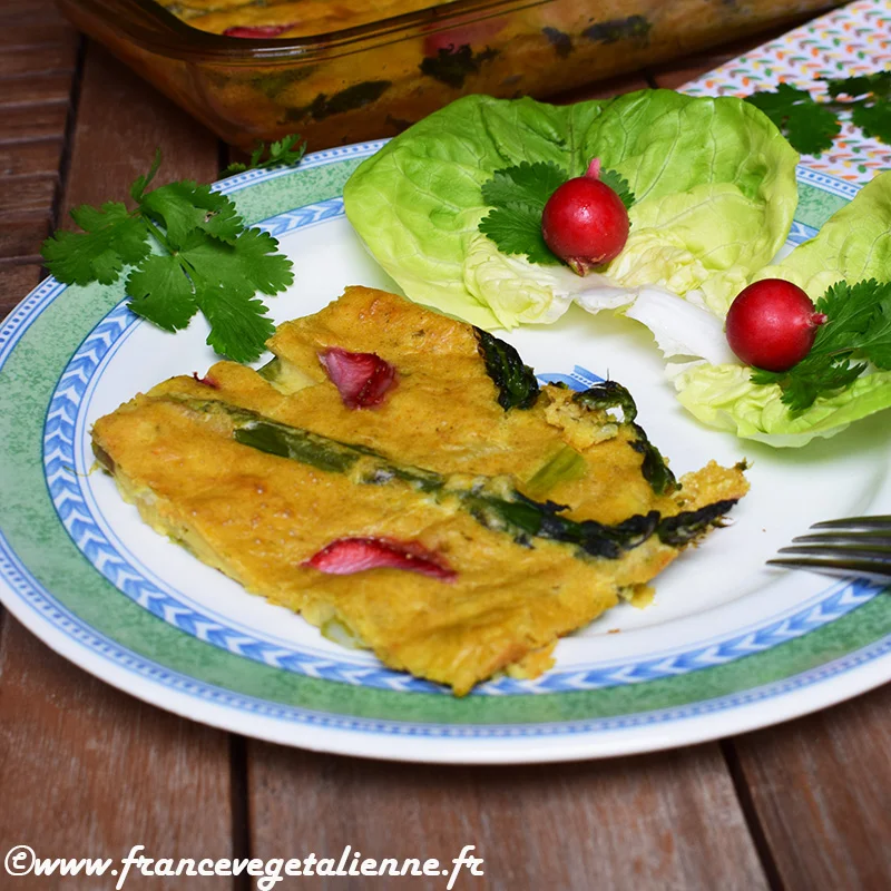 Clafoutis aux asperges (végétalien, vegan)