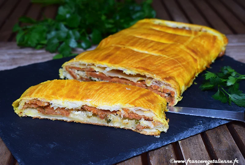 Feuilleté au jambon végétal