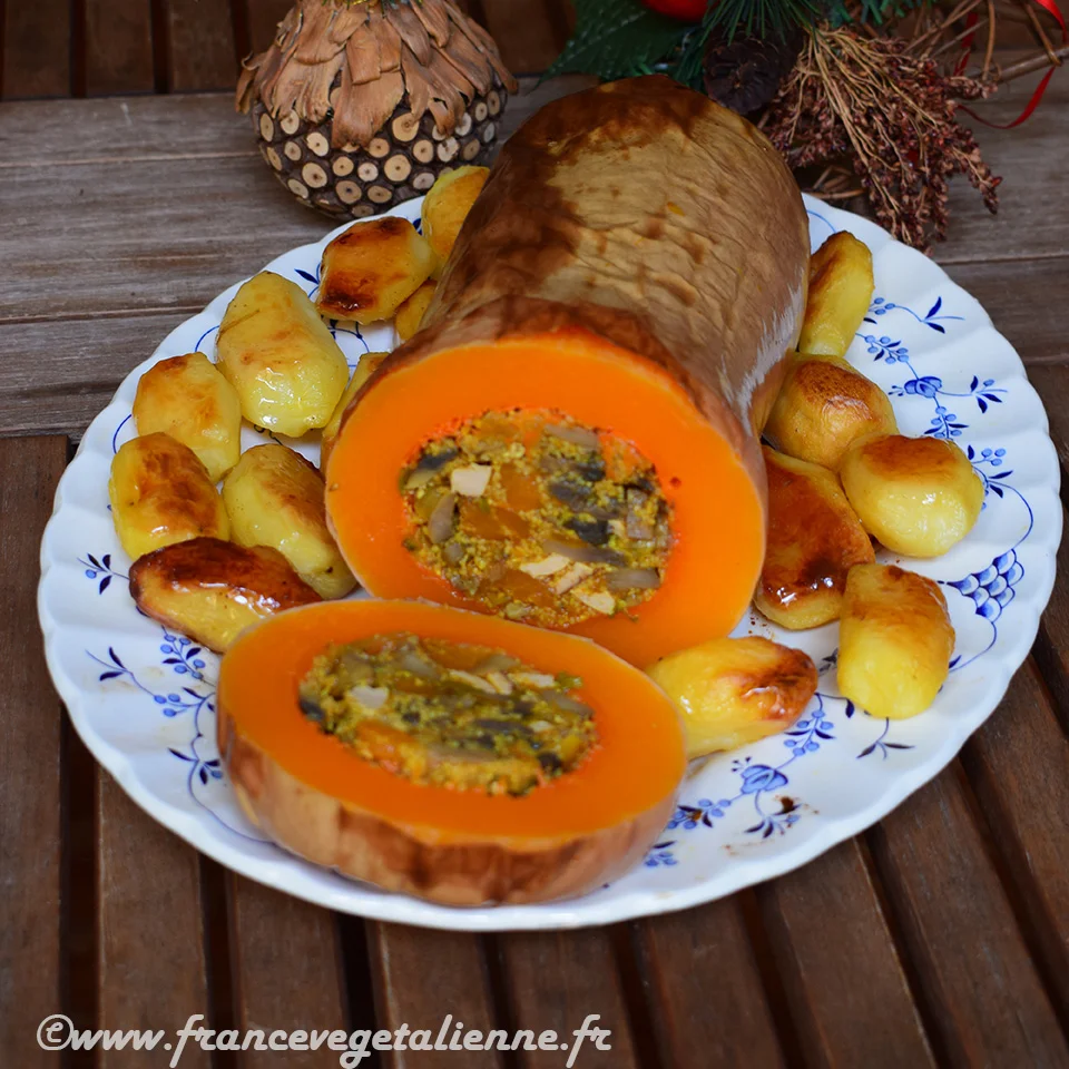 "Pavo" trufado de Navidad (végétalien, vegan)