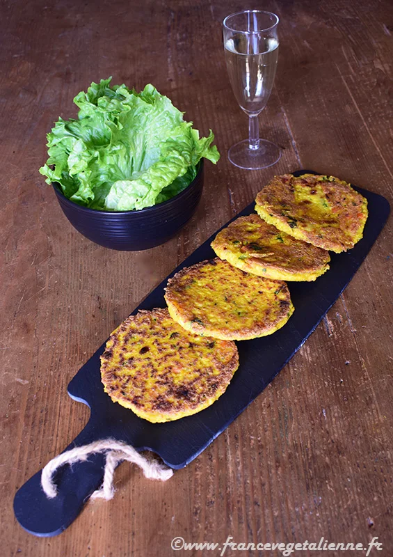 Galettes de soja aux légumes (vegan)