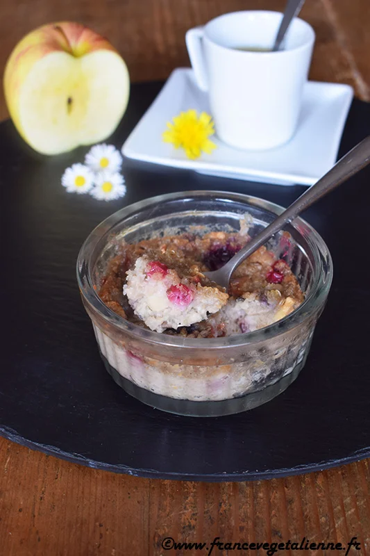 Porridge au four (sans lait, sans œuf)