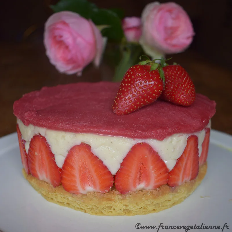 Fraisier (végétalien, vegan)