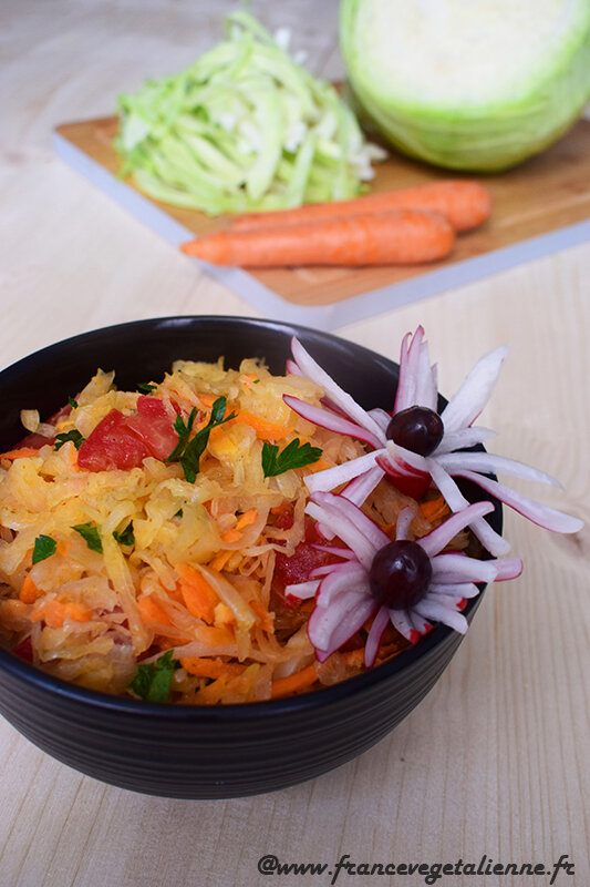Salade De Choucroute Crue Végétalien Vegan France