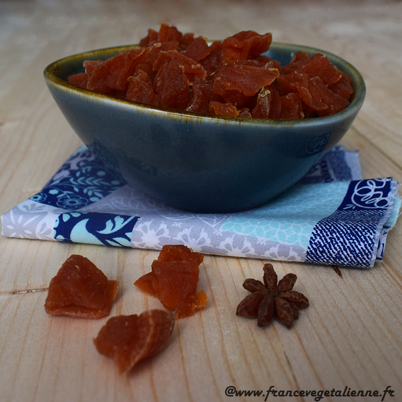 Tsukati (melon confit façon russe) (végétalien, vegan)