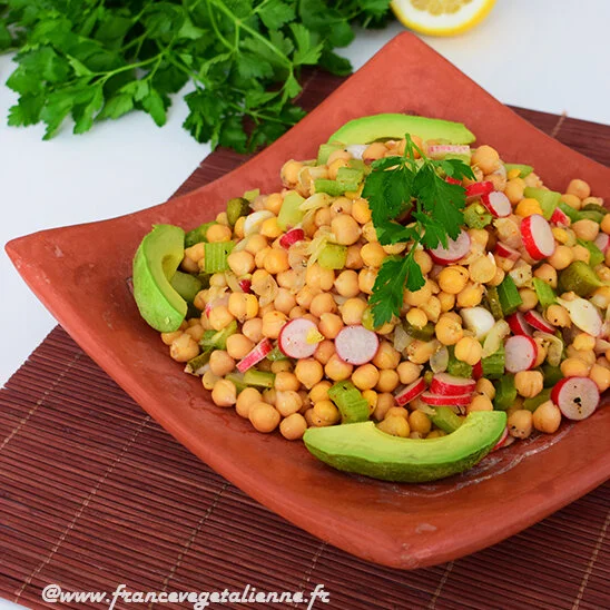 Pois-chiches en salade (végétalien, vegan)