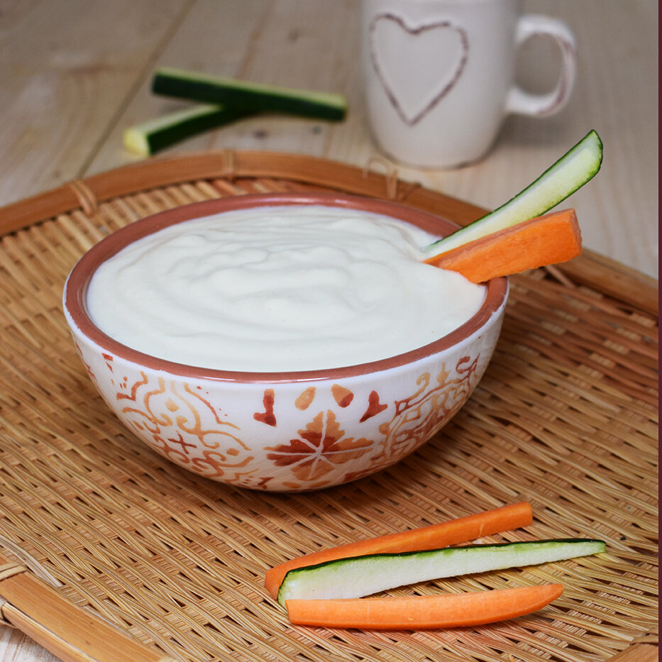 Mayonnaise au tofu soyeux (végétalien, vegan)