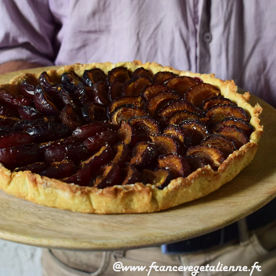 Tarte aux quetsches (végétalien, vegan)