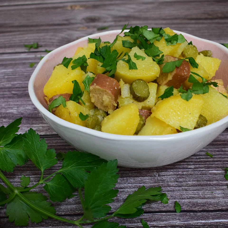 Salade strasbourgeoise (végétalien, vegan)