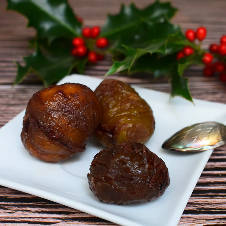 Marrons glacés (végétalien, vegan)