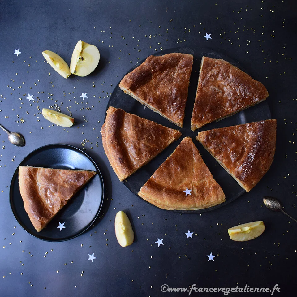 Galette des rois à la pomme (végétalien, vegan)