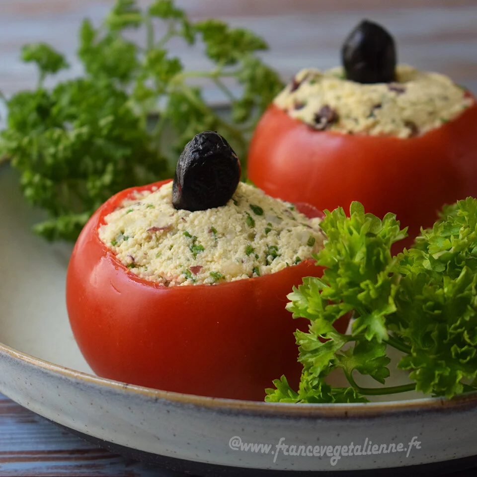 Tomates à l'antiboise (végétalien, vegan)