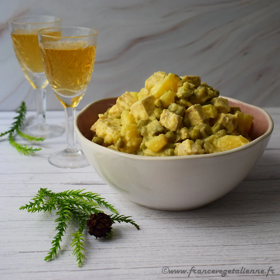 Salade Olivier dite "salade russe"(végétalien, vegan)
