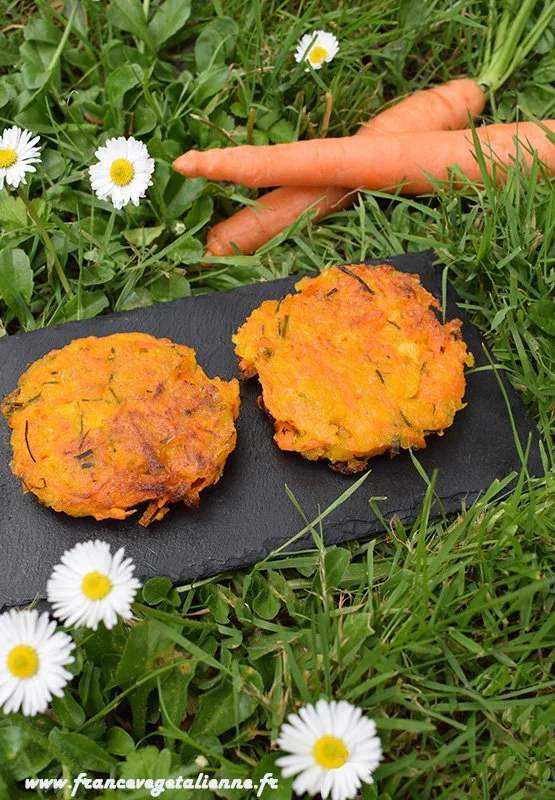 Galettes de carottes (végétalien, vegan)