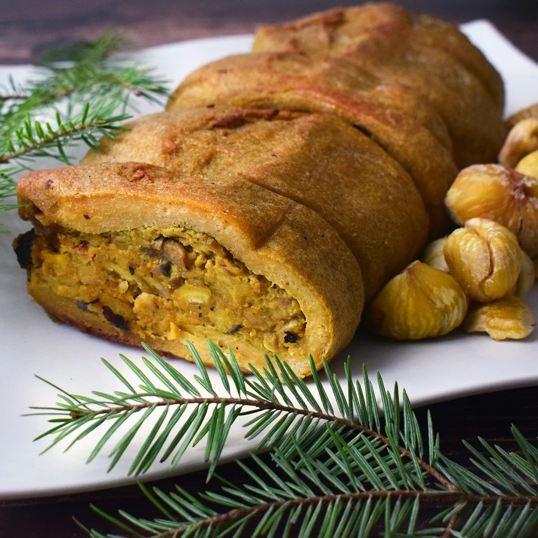 Ballotine de din...gue aux marrons (végétalien, vegan)