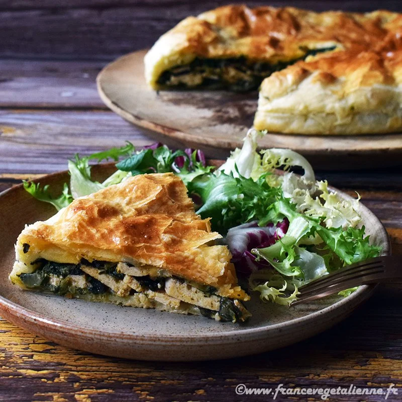 Tourte au "saumon" (végétarien, vegan)
