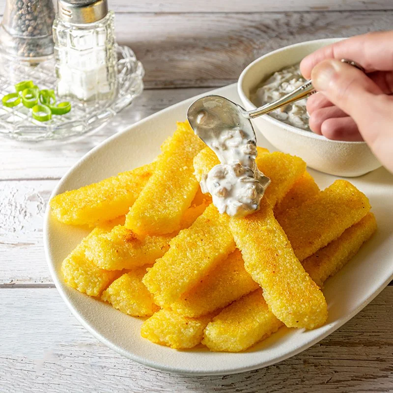 Polenta à la crème de champignons (végétalien, vegan)