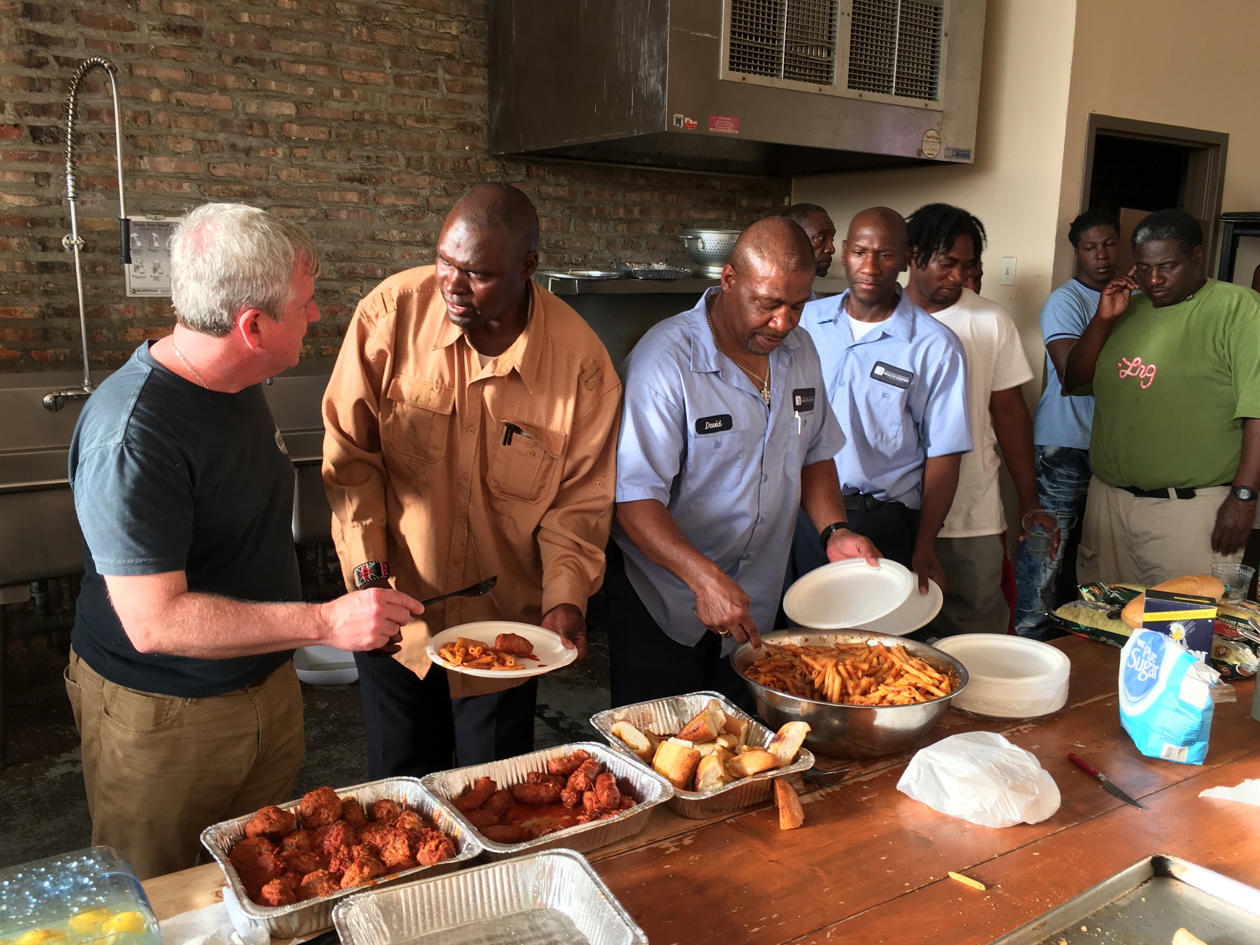 Men of Hope Meal at Hope House in June 2016 . 