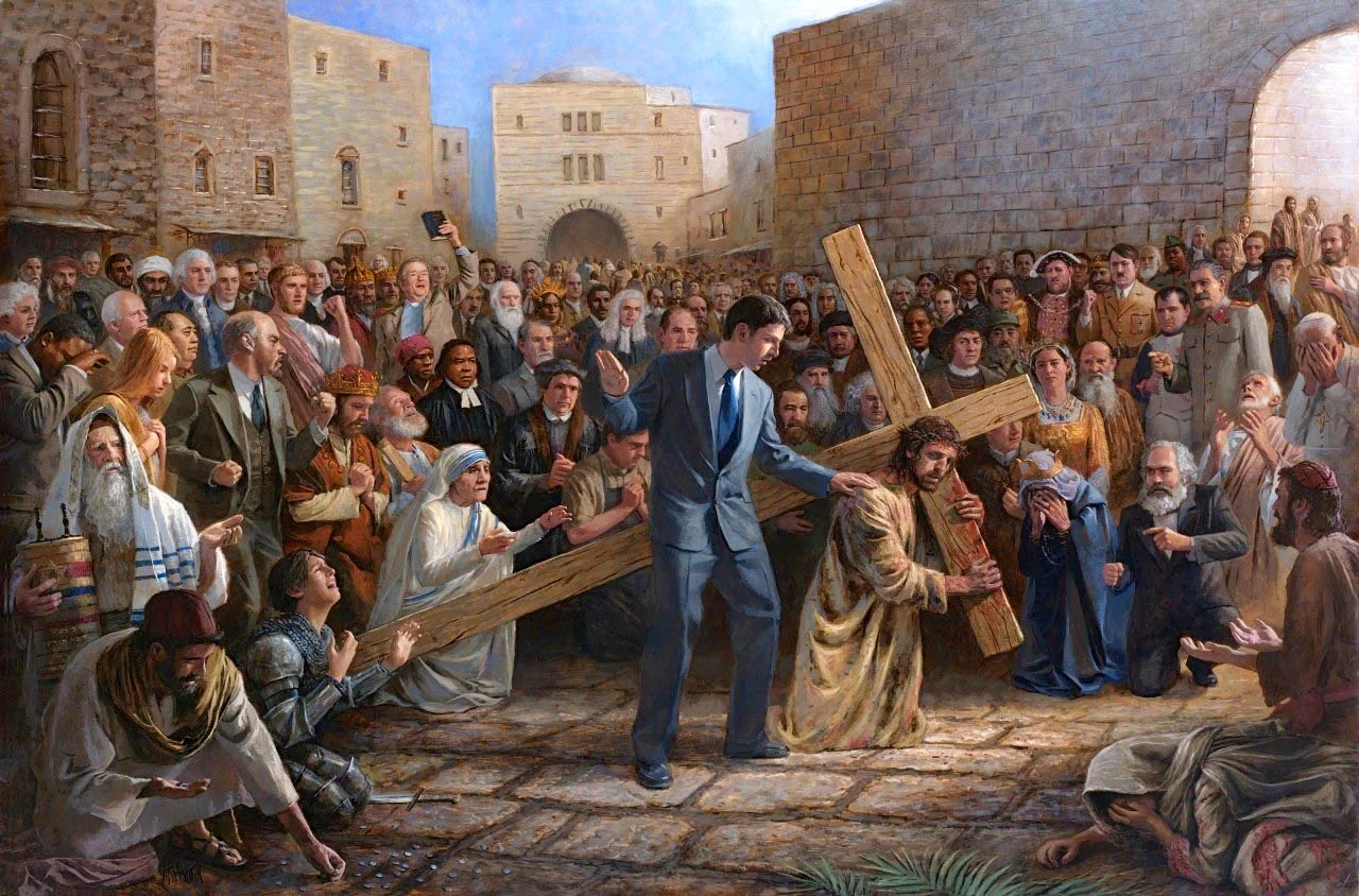 LOVE this illustration. Look closely at the identity of those in the crowd. Then insert your own.