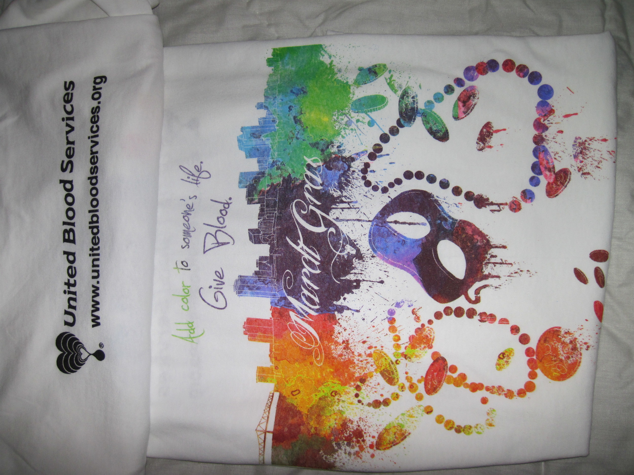 T-shirts given to our our donors.