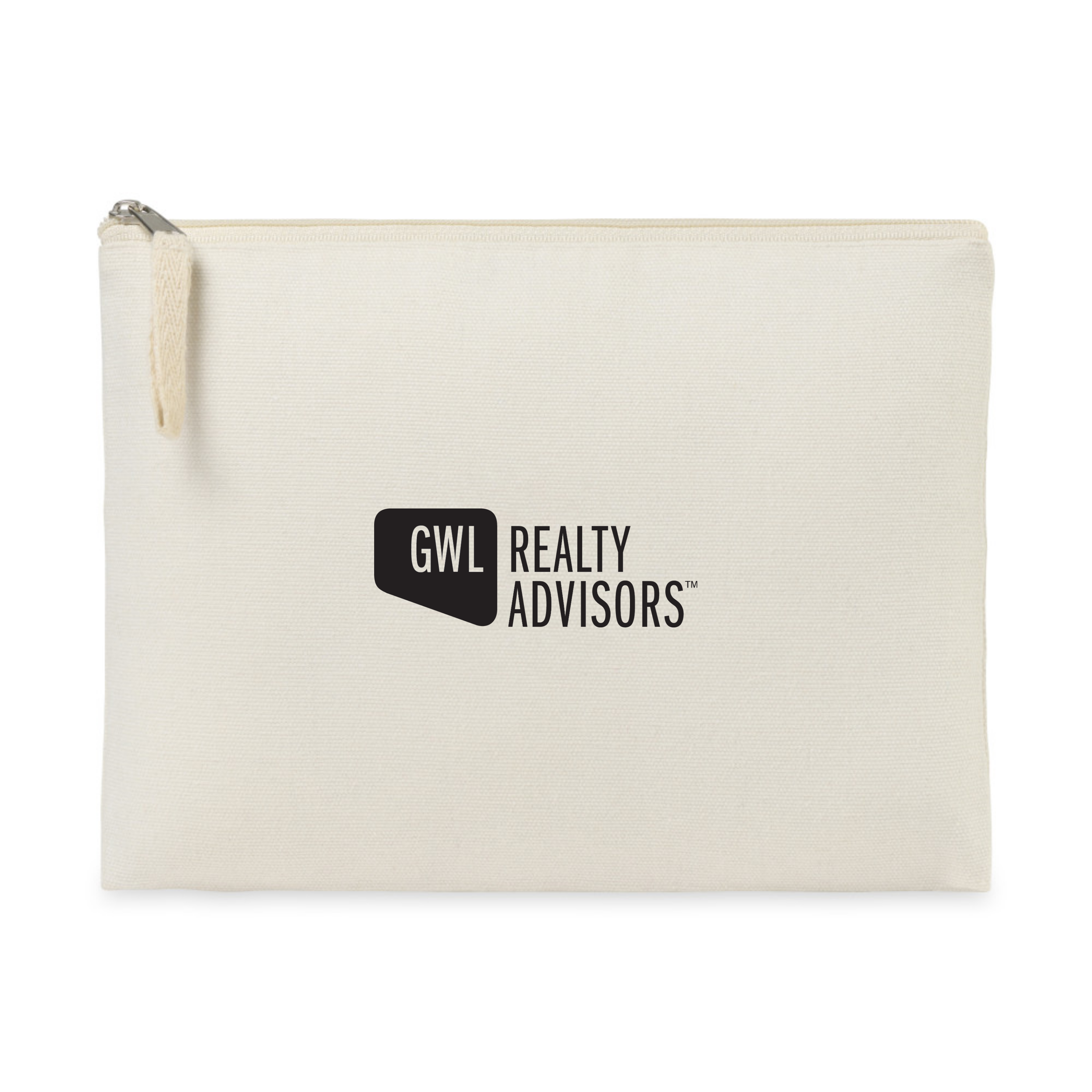 custom cotton zippered pouch