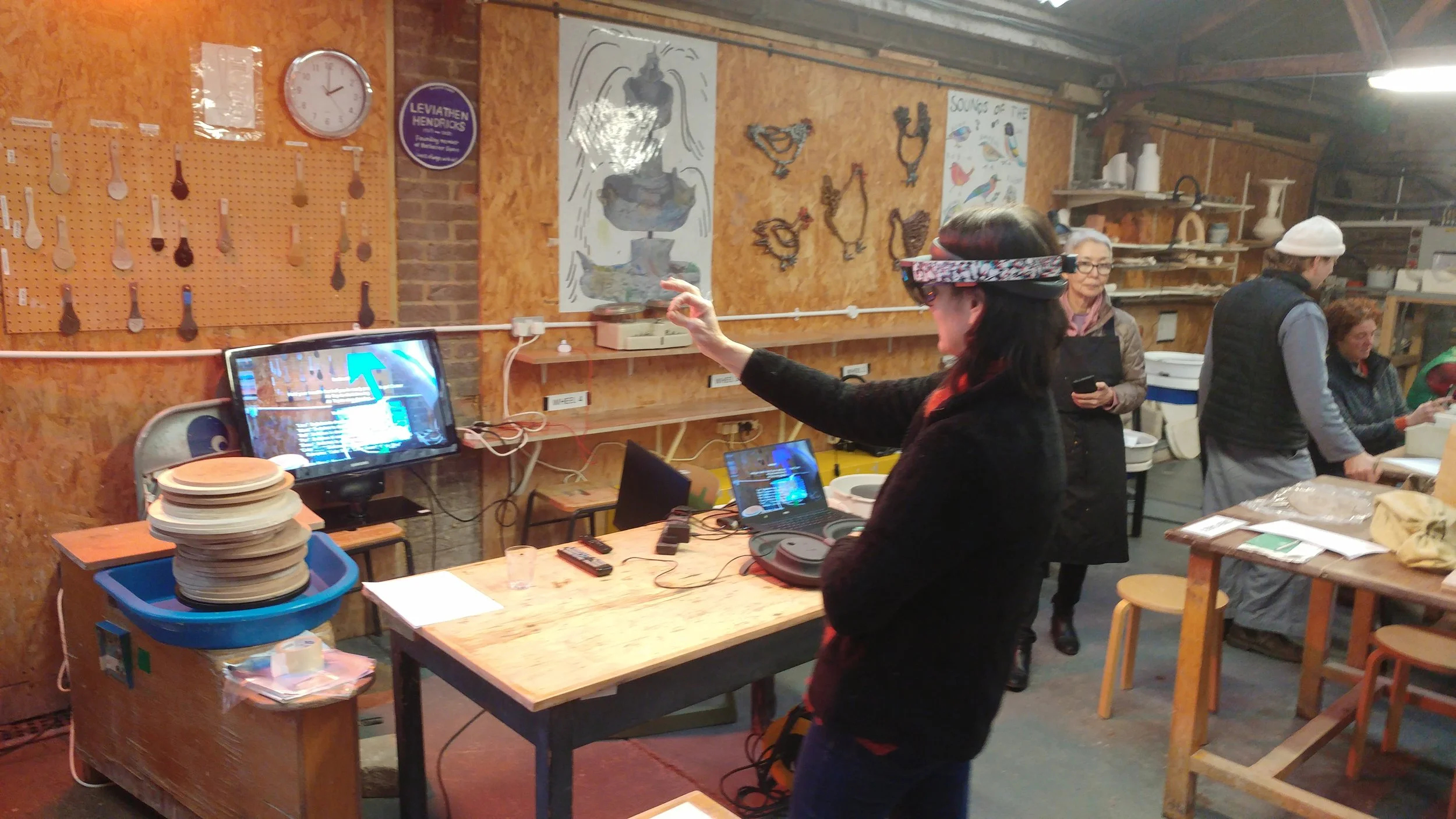 Work with The Microsoft HoloLens. 