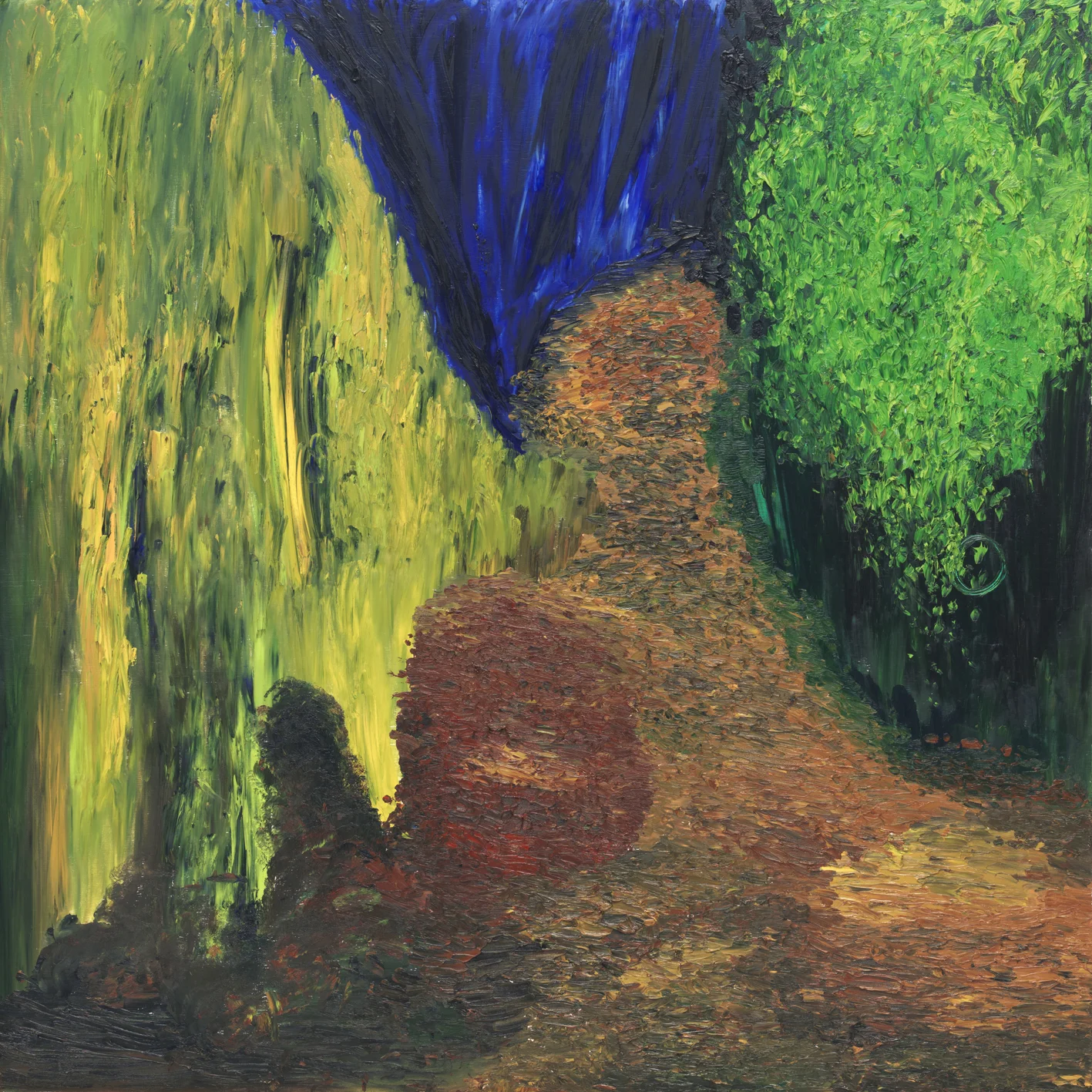 “Genèse en tête, Apocalypse en cours” extrait, 120cmx120cm, huile sur bois, Renaud Gaultier 1999-2008.