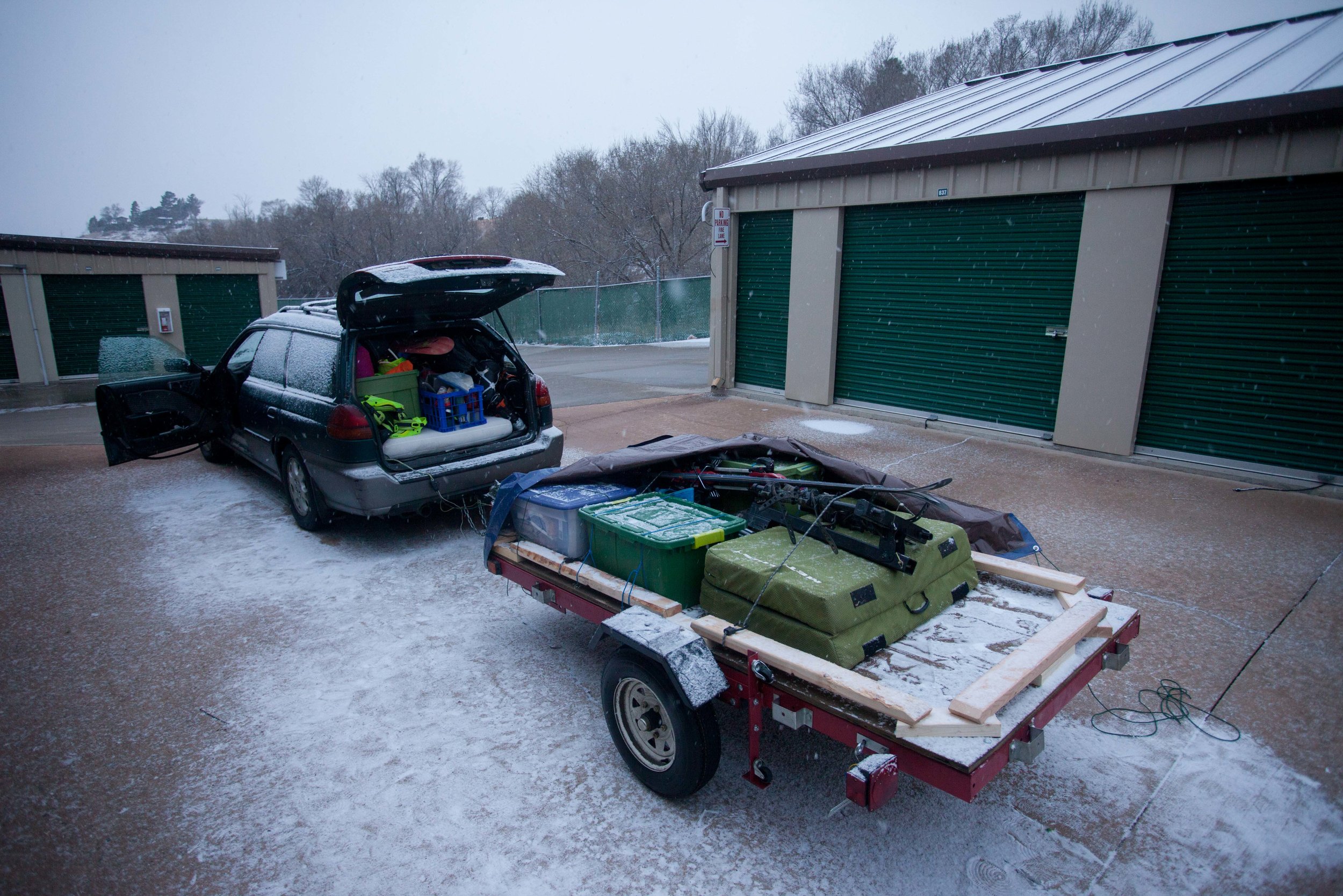 Of course, Colorado had to snow while I was cleaning my storage unit.