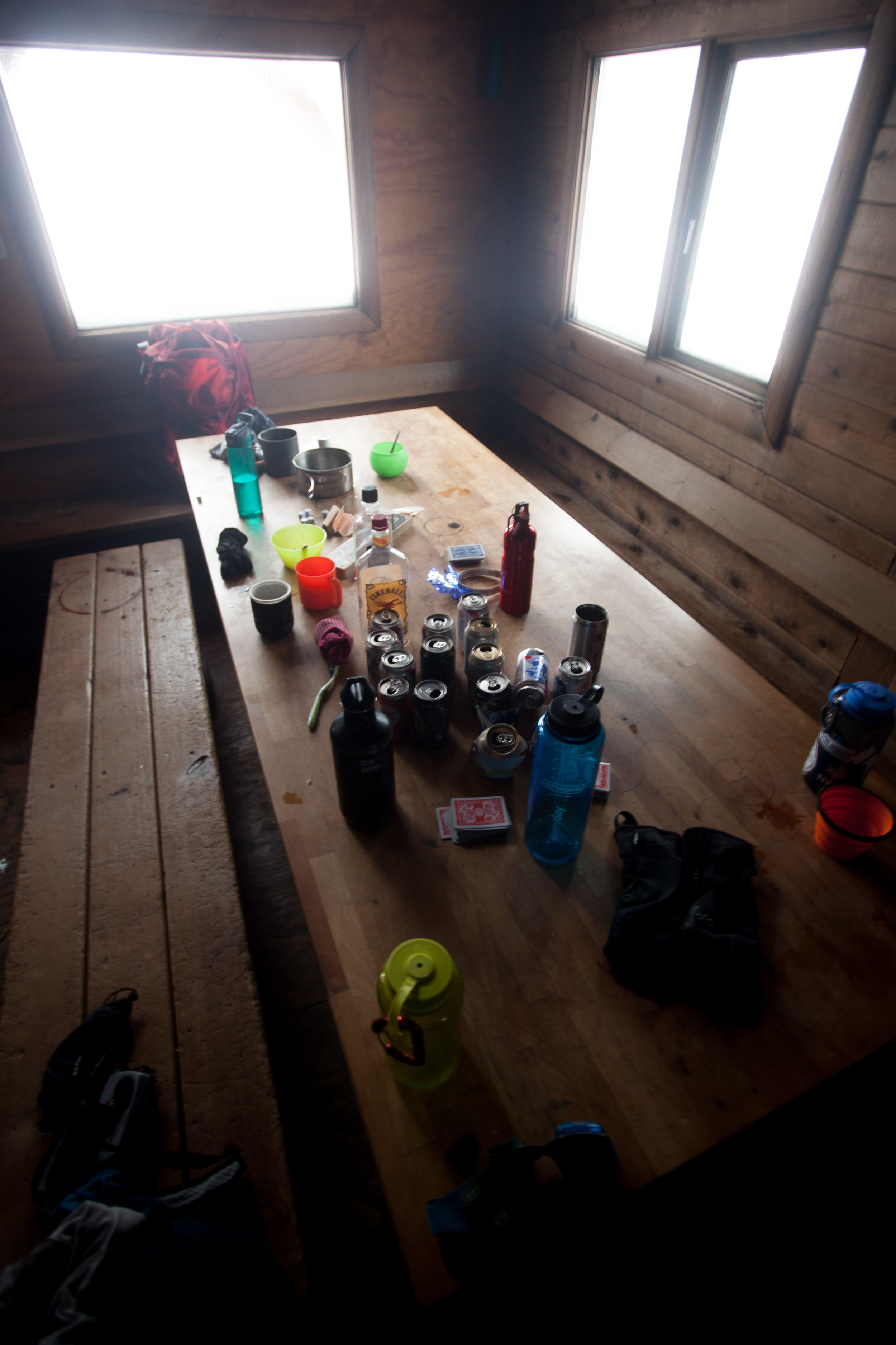The aftermath (midway through the cleanup, and without most of the empties)...