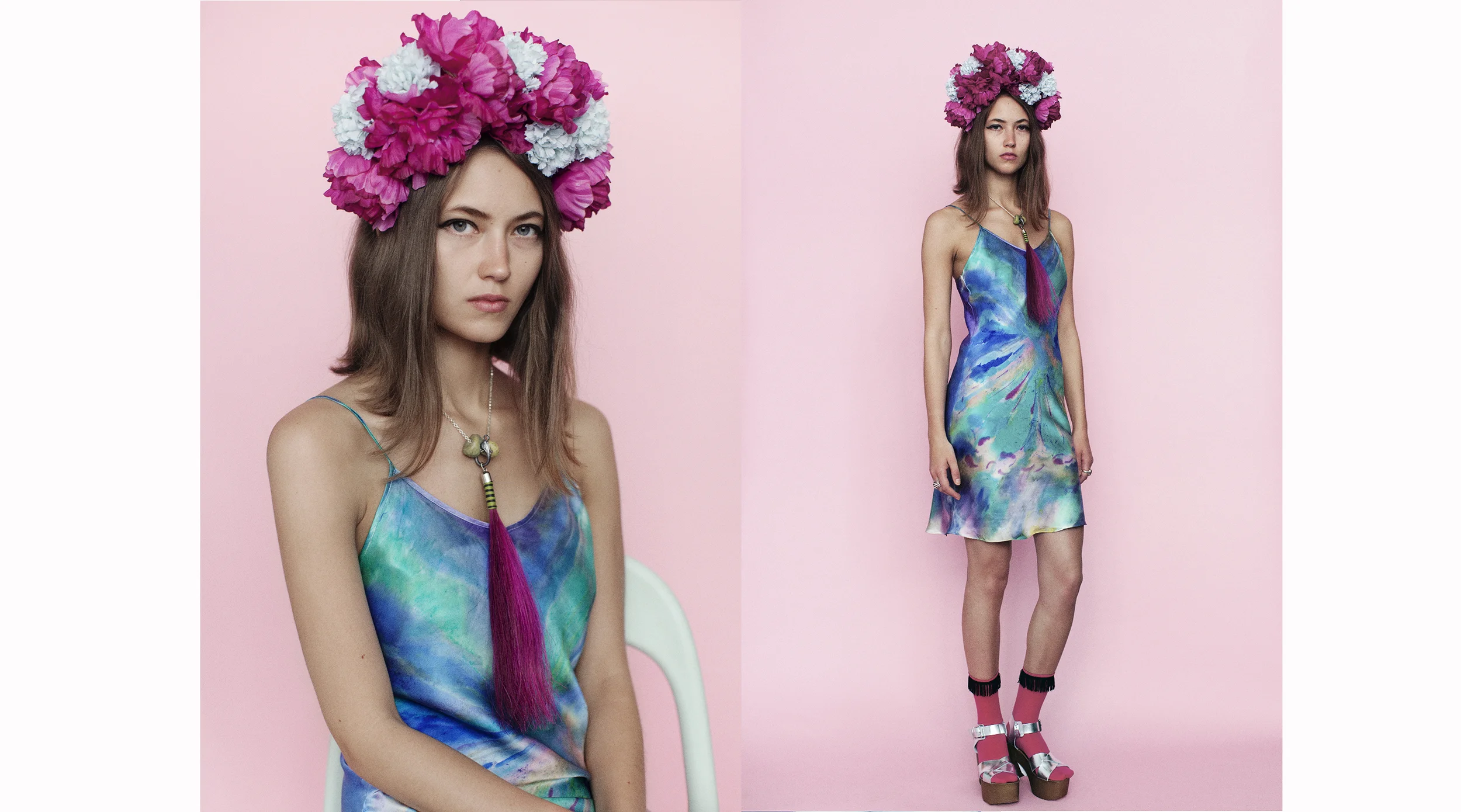 Obra Obscura, as seen in SHK magazine . Photo by Dana DeCoursey . Head piece by Outrageous Babes . 