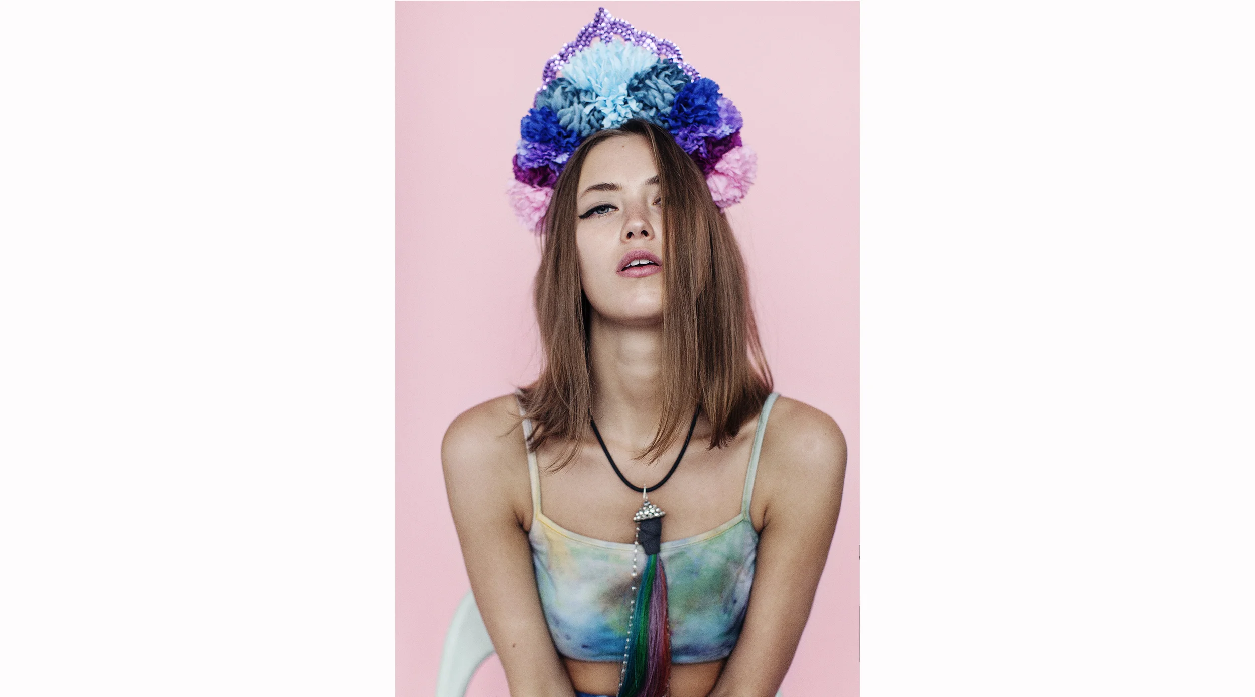Obra Obscura, as seen in SHK magazine . Photo by Dana DeCoursey . Head piece by Outrageous Babes . 