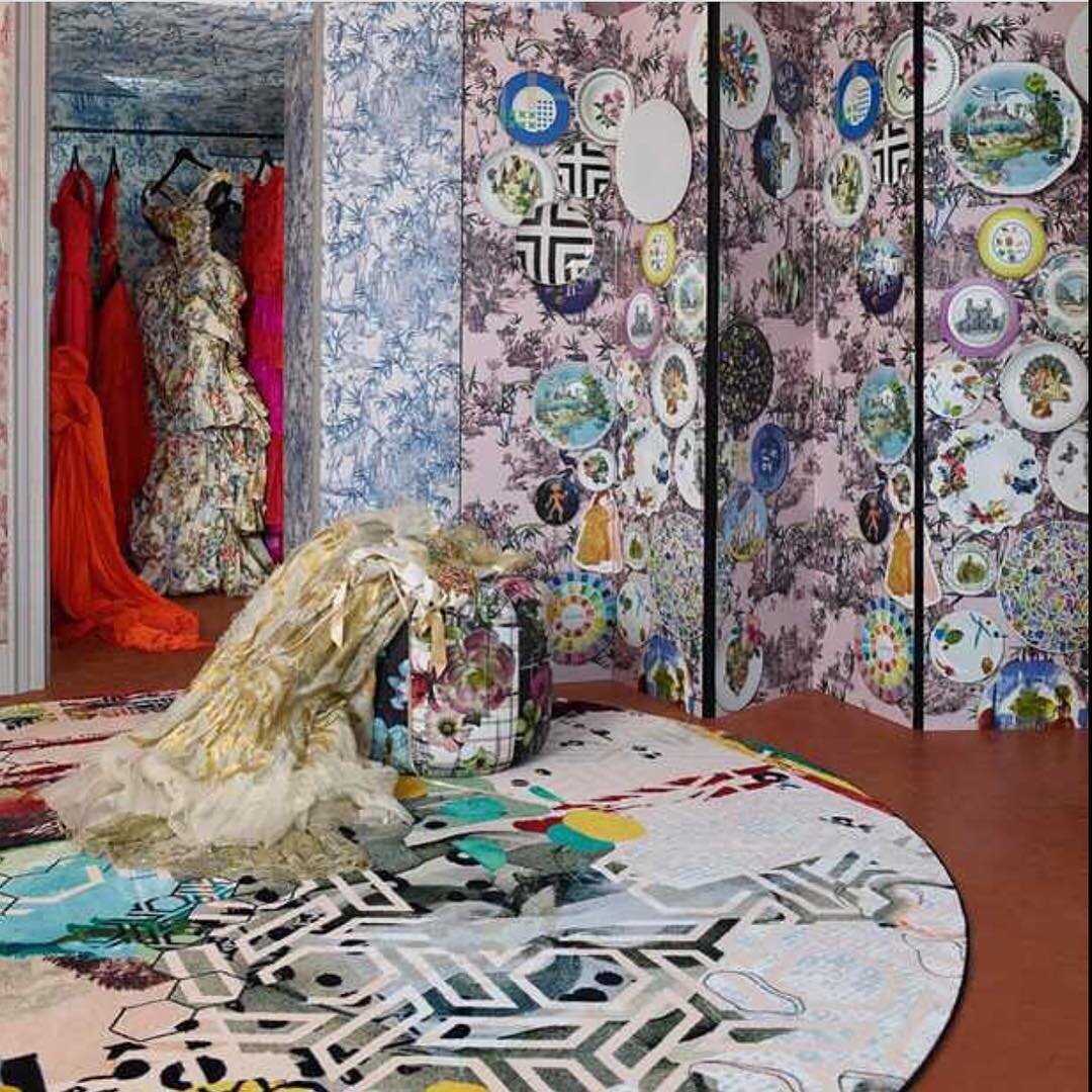 I&rsquo;m lovin this Christian Lacroix rug!! Love the eclectic collage of patterns on the Grande Tour Tomette rug by @lacroixofficiel available from @therugseller 😍 It&rsquo;s gorgeous colour palate and striking design will make a stunning feature i