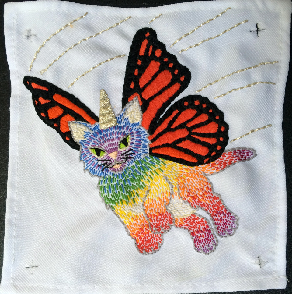 Rainbow Unicorn Kitten Butterfly - 2015