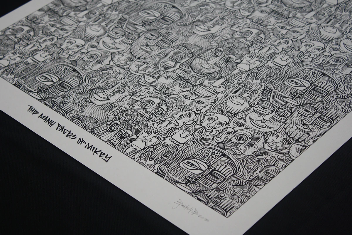 The Many Faces of Mikey Poster (detail)