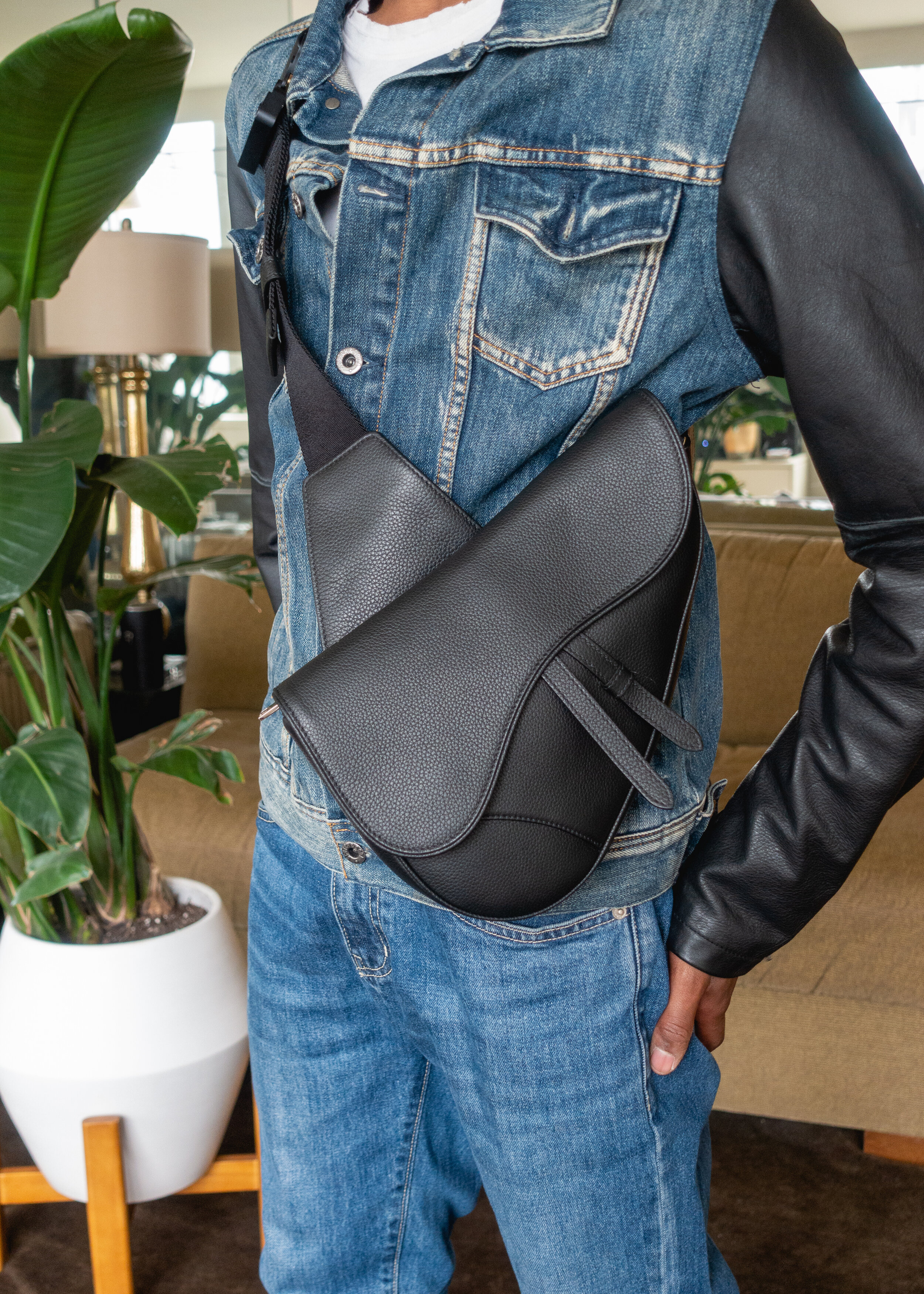 Dior Men's Nano Saddle Bag