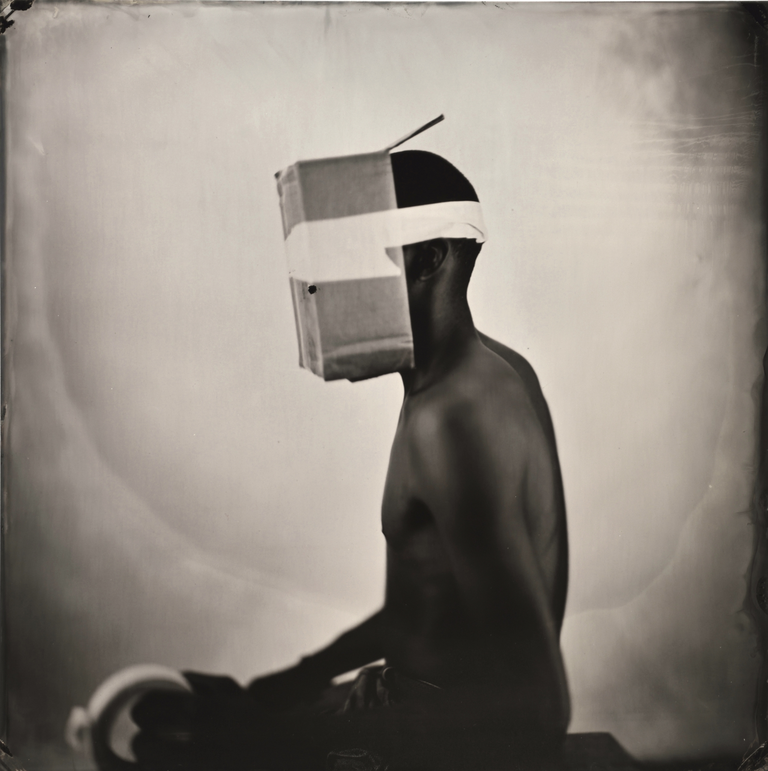 He hid his feelings behind a mask of his own making. 12x12" (ORIGINAL- SOLD)