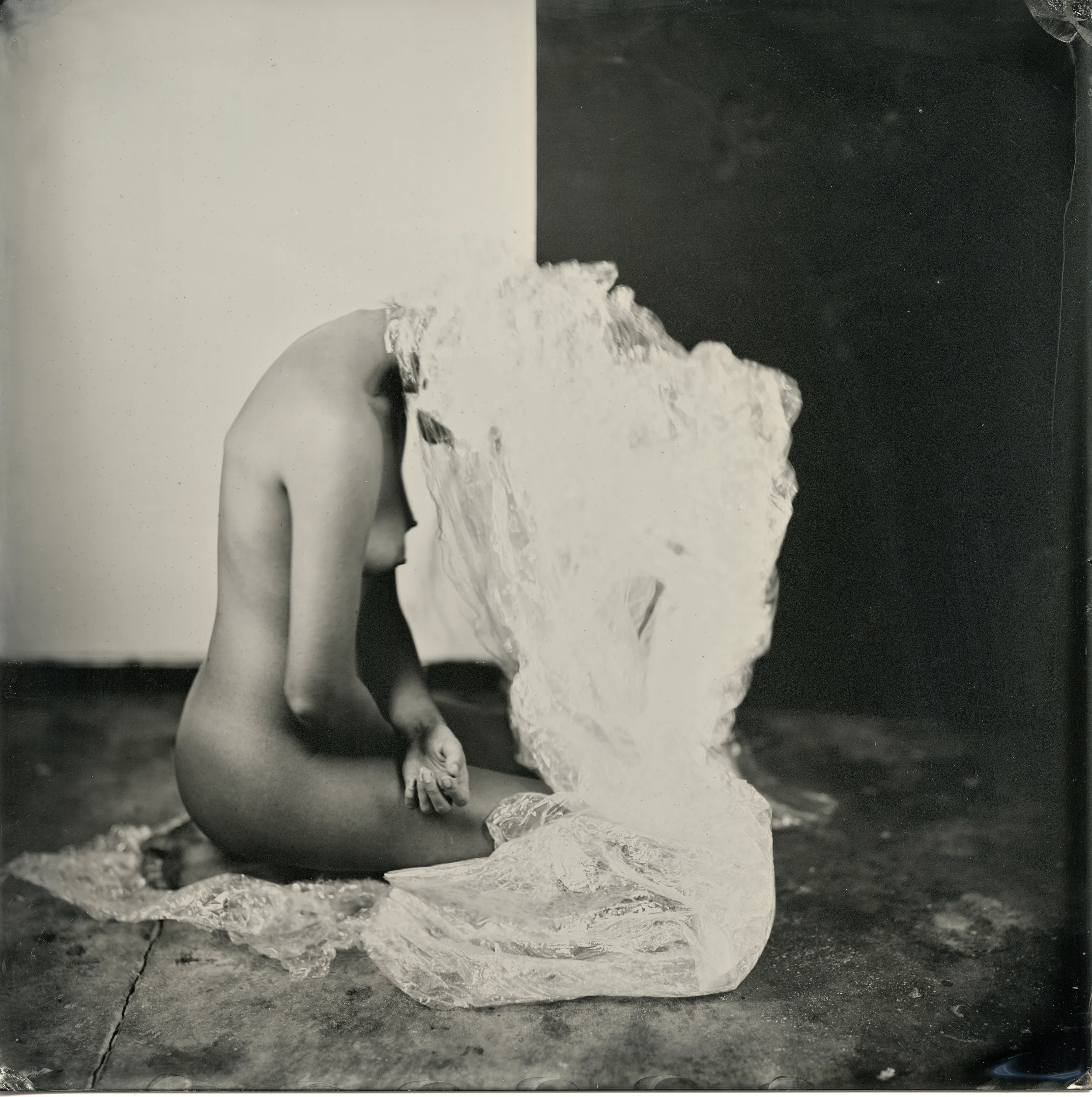The tornado of negative voices in her head was carrying her far, far away. 7x7"
