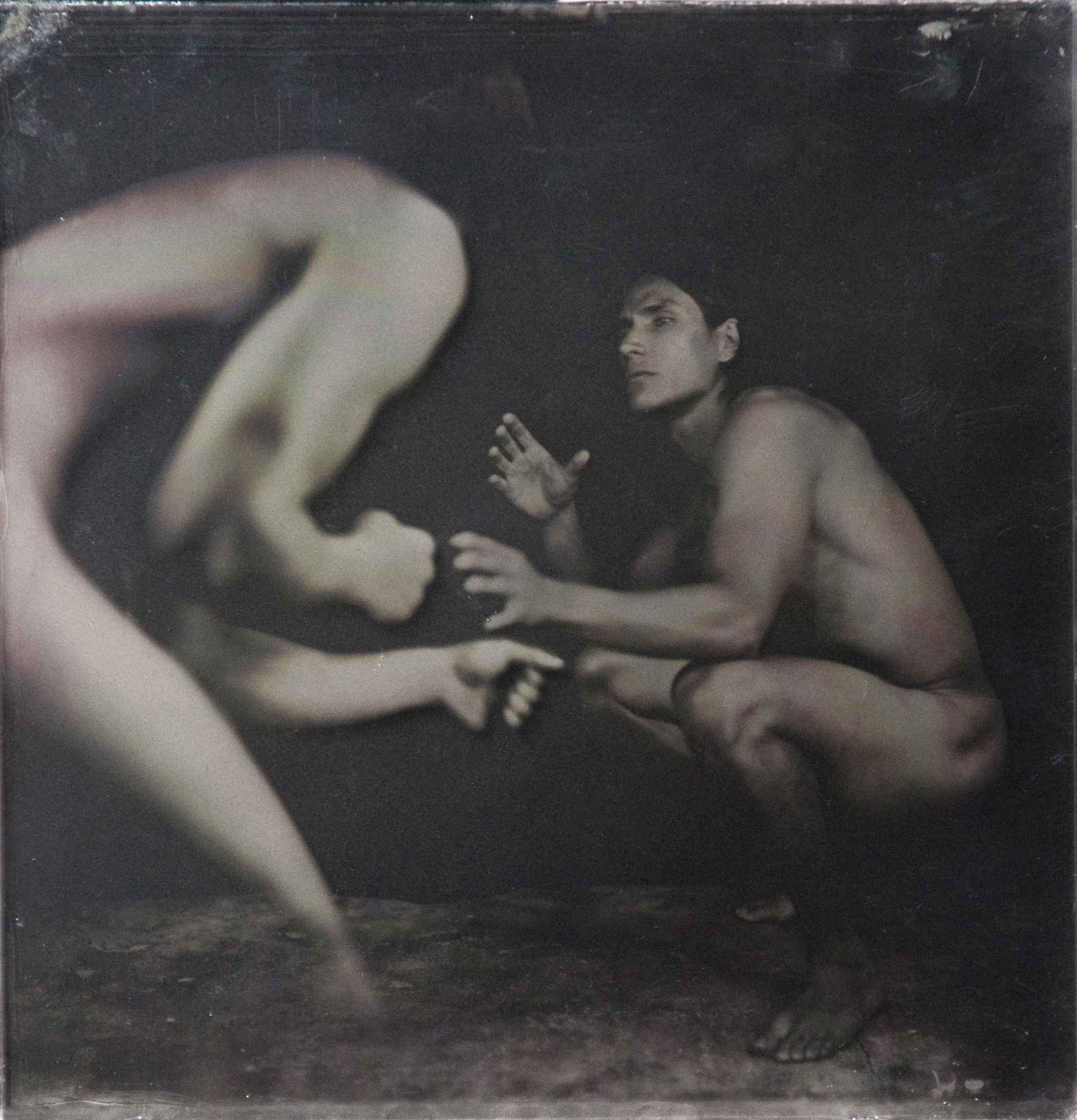 The Wrestlers (Two Ambrotypes)