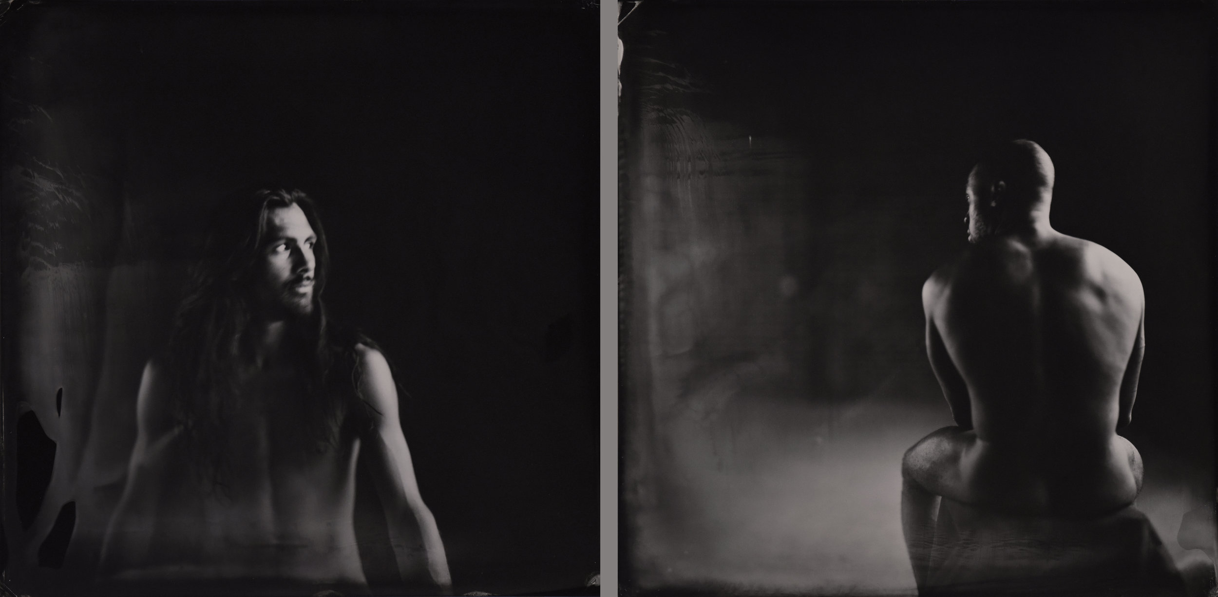 Untitled #7 12x12" Two Tintype Diptych