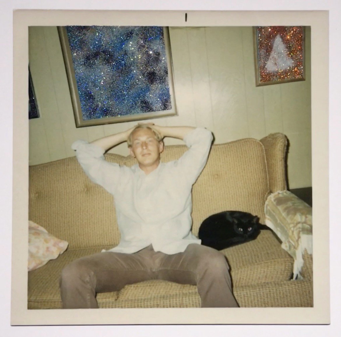 My love, Grant and our cat, Lucky.