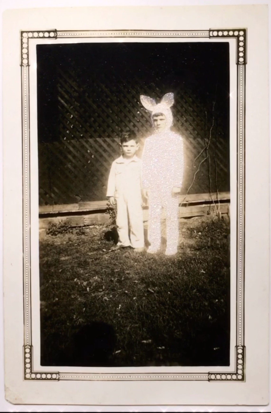  Halloween, mom made our costumes. John and I must have just been fighting.  