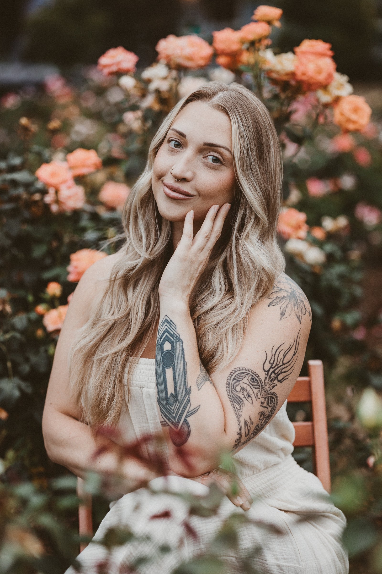 Lakiah, a queer birth worker at Full Circle Baby, posing for photo in Portland, Oregon.