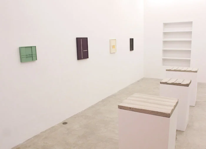 Installation view, Aaron Aujla, Charles Harlan, John Pittman , Martos Gallery, New York, 2013