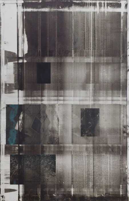 Ryan Foerster, Like a bird - printing plate , 2012, aluminum printing plate, 35 x 23 in