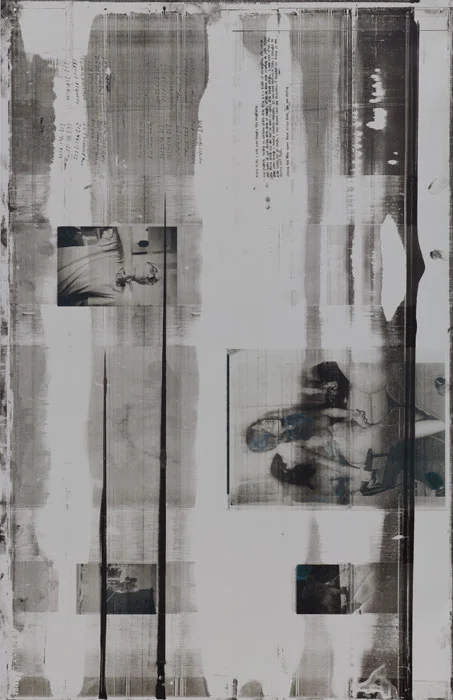 Ryan Foerster, Anders’ Orgy, 2012, aluminum printing plate, 35 x 23 in